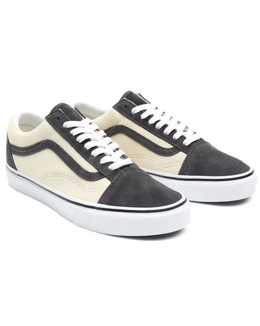 Vans White 2Tone Suede Old Skool for men