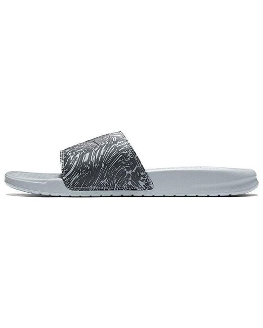 Nike Blue Benassi Jdi Slide 'Wolf' for men