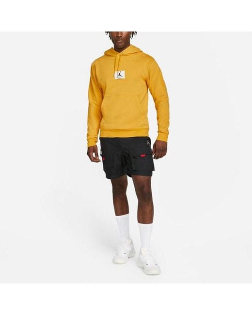 Nike Yellow Statement Logo Printing Casual Sports Hoodie for men
