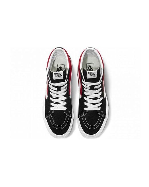 Vans Red Sk8-Hi Sidewall Logo Racing Suede Skate Shoes Racing' for men