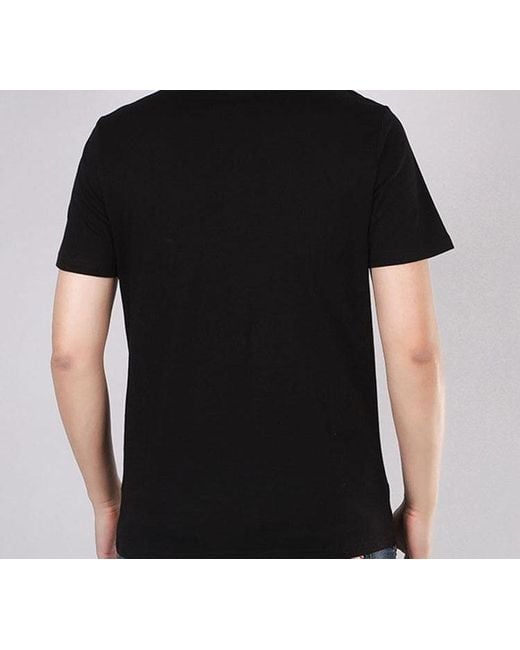 PUMA Black Alphabet Round Neck Short Sleeve for men