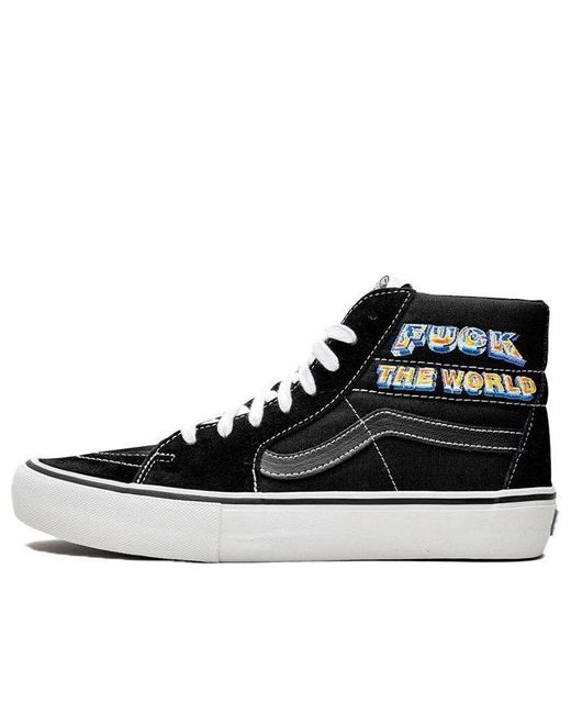 Vans Black Supreme X Sk8-Hi 'Fuck The World for men