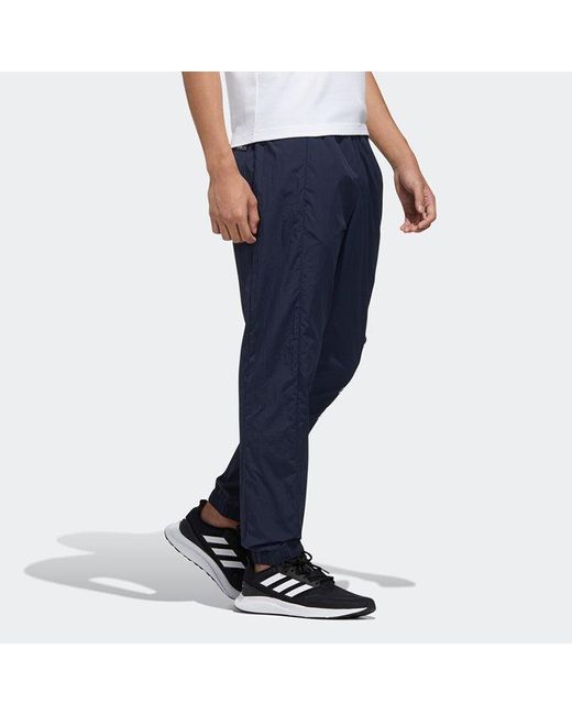 Adidas Blue Neo M Ss Tp 2 Alphabet Logo Printing Sports Pants for men