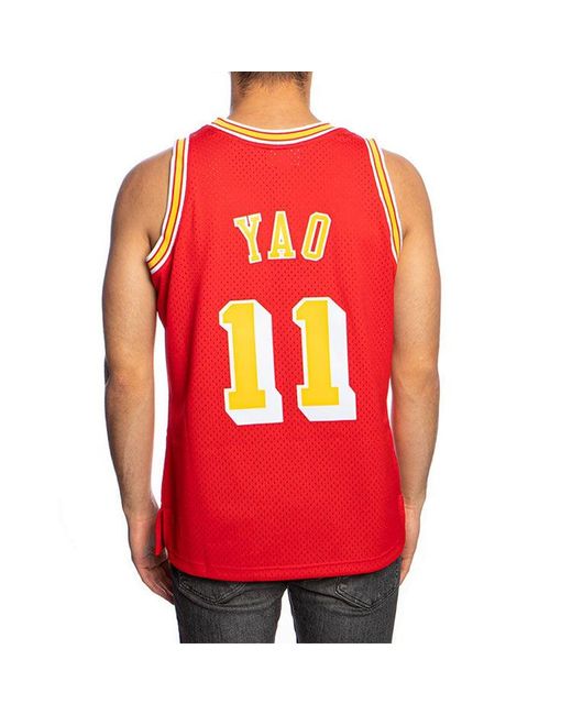 Mitchell & Ness Red Nba Houston Rockets Yao Ming #11 04-05 Swingman Jersey for men