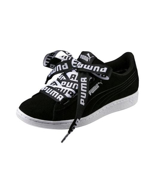 PUMA Black (Wmns) Vikky Ribbon Bold Casual Shoes