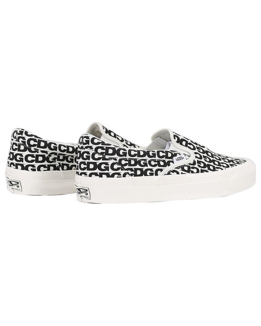 Vans White Comme Des Garcons X Og Classic Slip-On 'Cdg Print for men
