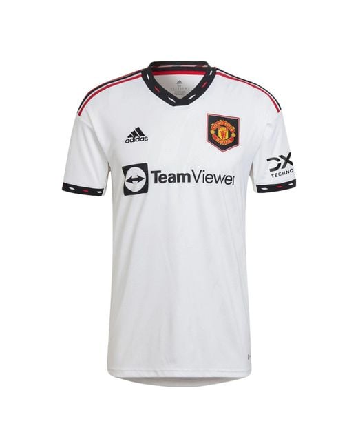 Adidas White Manchester United Fc Away Shirt 2022 2023 for men