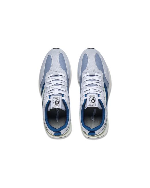 Li-ning Blue Cosmos Classic Trainers Retro Walking Shoes for men