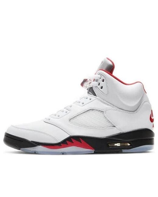 Nike White 5 Retro 'Fire' 2020 for men