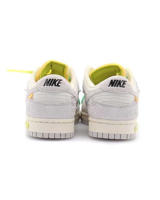Nike Gray X Off- Dunk Low 'Lot 14 Of 50' for men