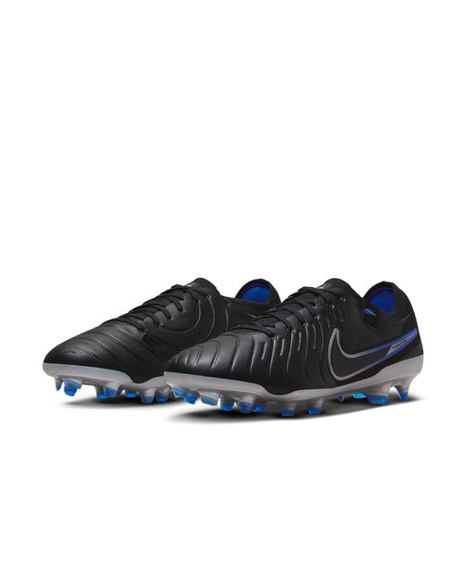 Nike Black Tiempo Legend 10 Pro Firm-Ground Low-Top Football Boot for men