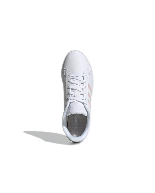 Adidas White (Wmns) Courtpoint Shoes Iridescent'