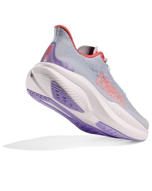 Hoka One One White (Wmns) Mach 6 Wide 'Pale Dusk Gull'