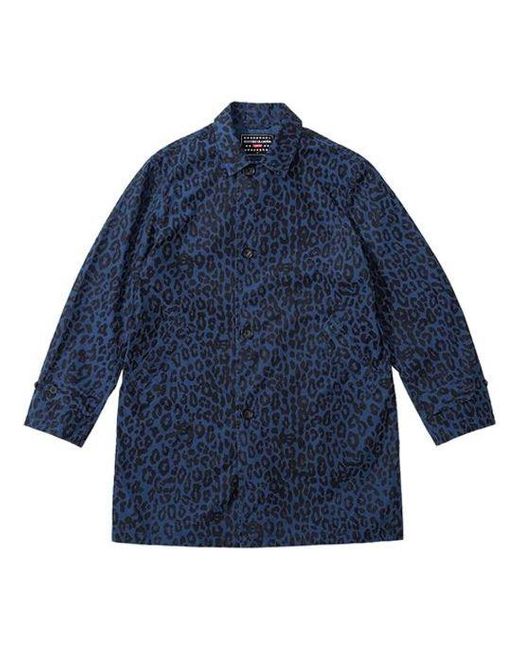 Supreme X Hysteric Glamour Leopard Trench in Blue for Men | Lyst UK