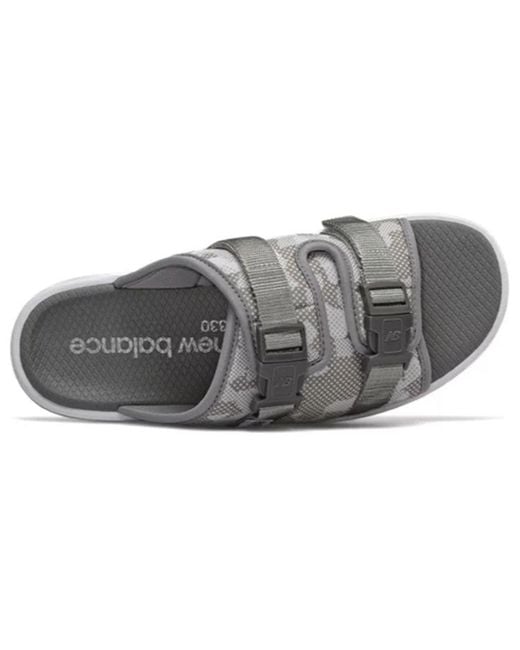 New Balance Gray 330 Slides for men