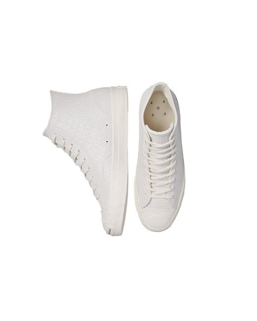 Converse White Pop Trading Company X Jack Purcell High 'Egret' for men