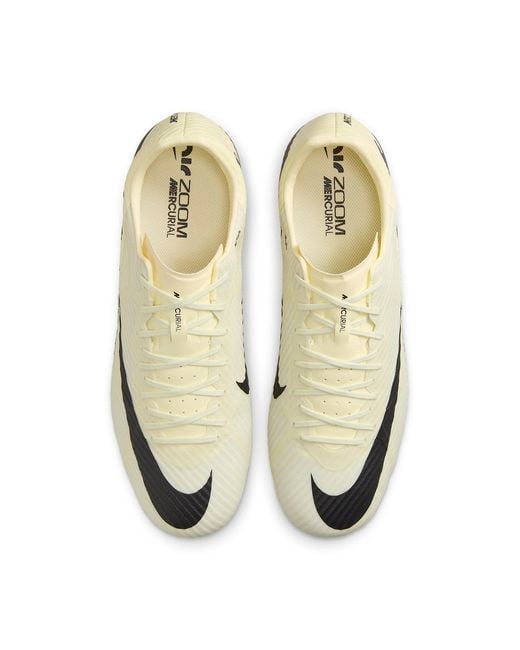 Nike White Mercurial Vapor 15 Academy Hard-Ground Low-Top Soccer Cleats 'Lemonade' for men
