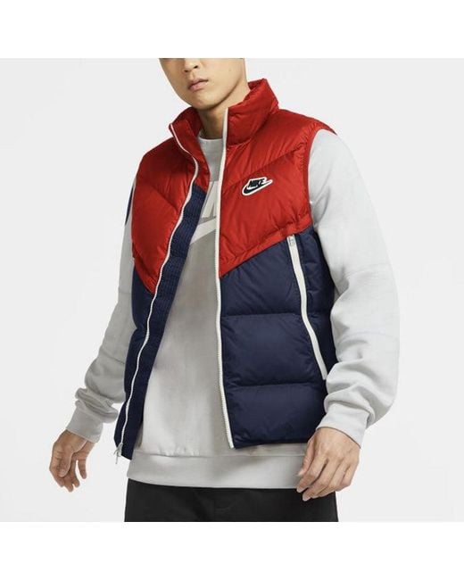 Nike Blue Nsw Dwn Fil Wr Vest Shld Colorblock Down Vest for men
