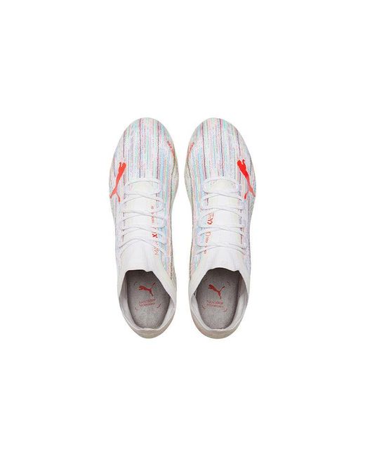 PUMA White Ultra 1.2 Mg Soccer Shoes for men