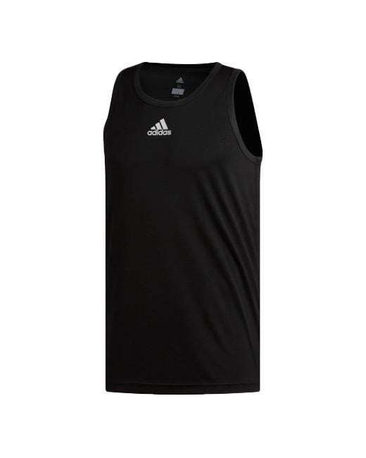 Adidas Black Logo Printing Solid Color Basketball Jersey/Vest for men