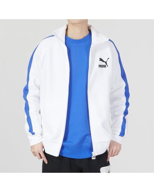 PUMA White Iconic T7 Track Jacket for men