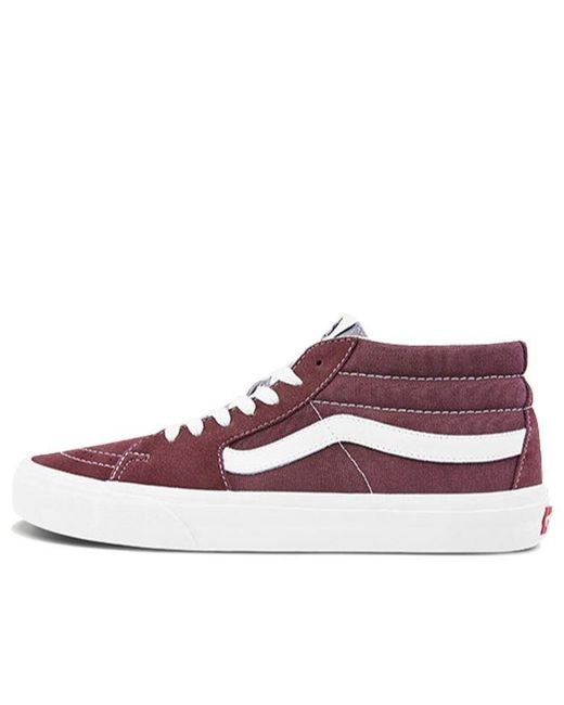 Vans Purple Sk8-Mid Mid-Top Retro Skate Shoes Dark for men