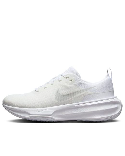 Nike White Invincible 3 Road Running Shoes for men