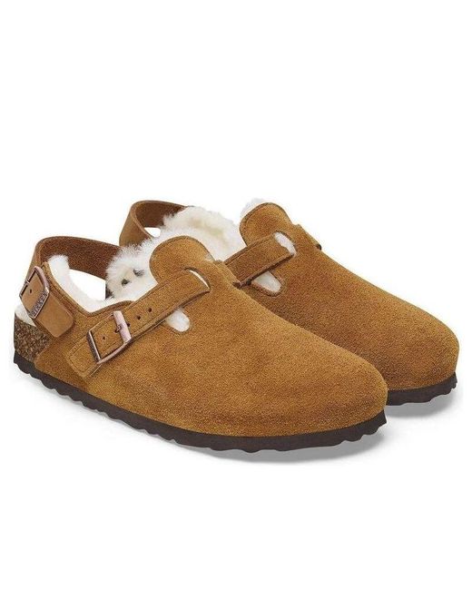 Birkenstock Brown Tokio Inside Shearling Suede 'Regular' for men