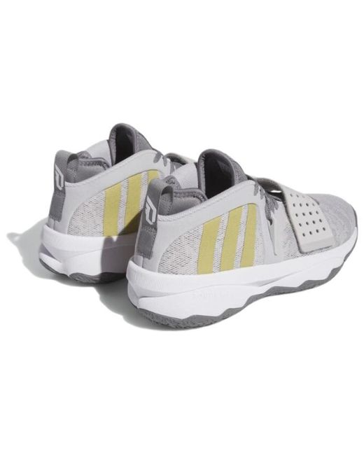 Adidas White Dame 8 Extply 'Light Solid Metallic' for men