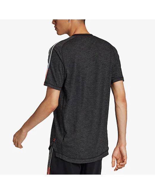 Adidas Black Tan Tec Tee 2 Soccer/Football Training Breathable Sports Short Sleeve for men