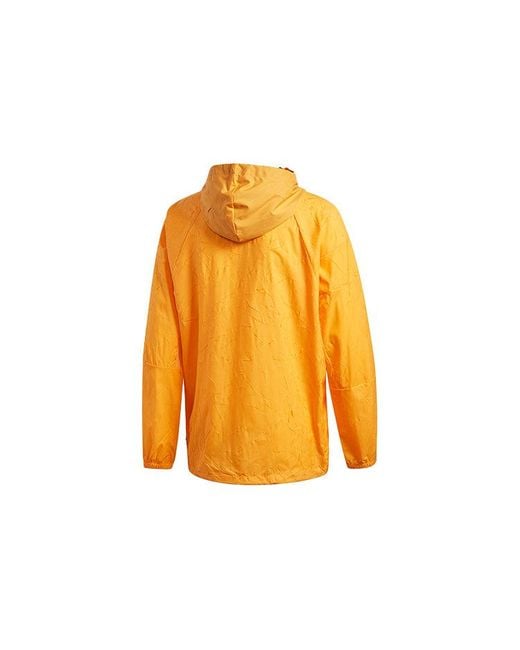 Adidas Orange Wnd Primeblue Jacket for men
