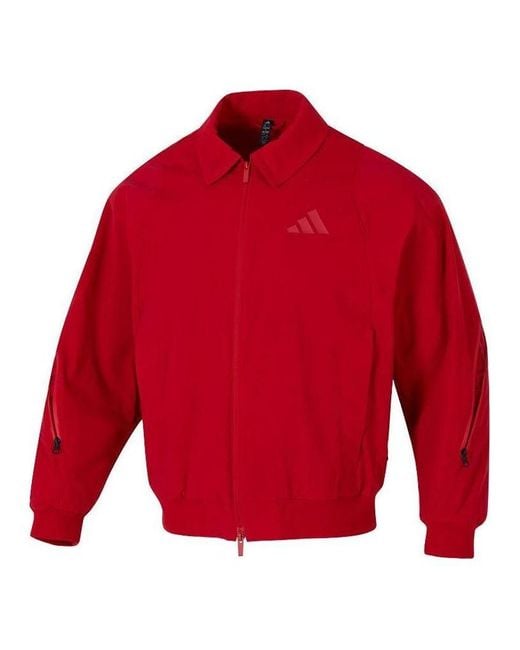 adidas Cny Woven Jacket in Red for Men | Lyst
