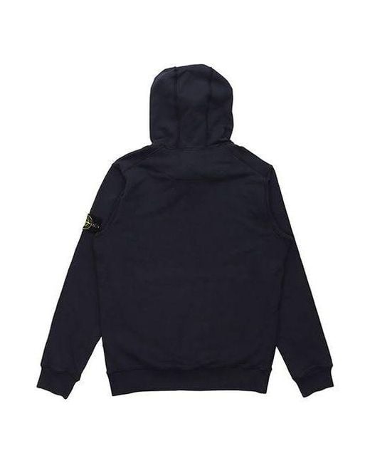 Stone Island Blue Garment Dyed Hoodie for men