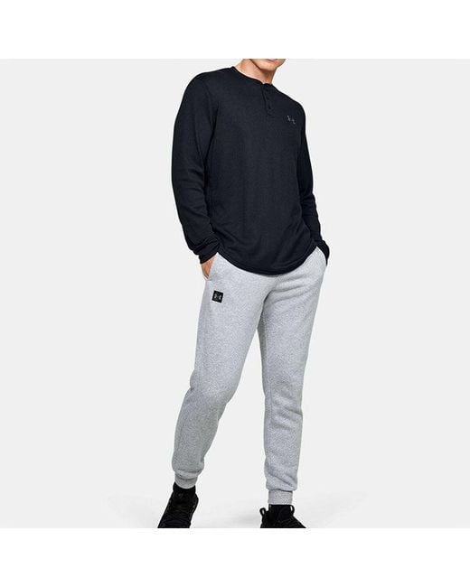 Under Armour Blue Waffle Henley Thermal Shirt for men