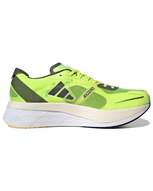 Adidas Yellow Adizero Boston 11 'Solar Night Metallic' for men