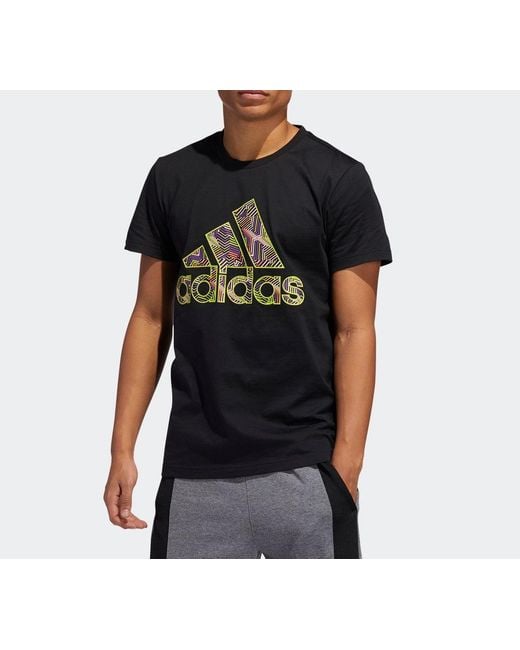 Adidas Black Apac Smr Bos Round-Neck Sports Short-Sleeve Tee for men