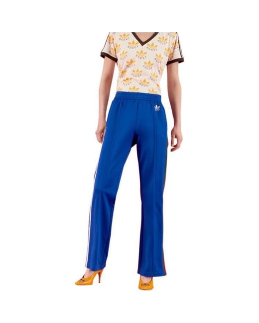 Gucci Blue X Adidas Flared Jogging Pants 'Cobalt'