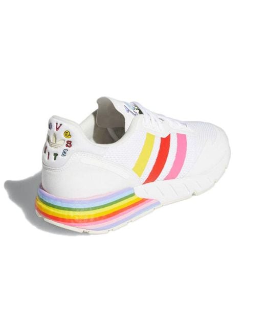 Adidas White Zx 1K Boost 'Pride' for men