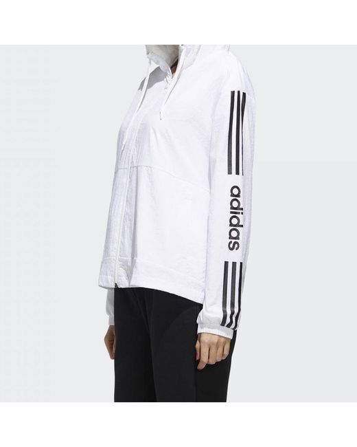 Adidas Blue (Wmns) Neo Printing Hooded Jacket