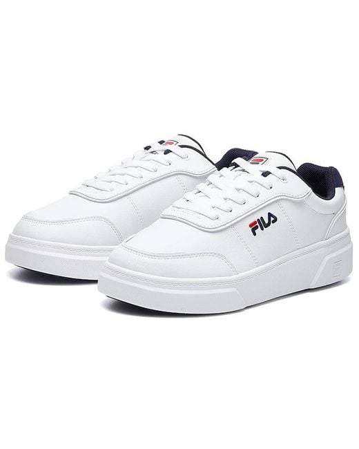 Fila White Platform Sneakers for men