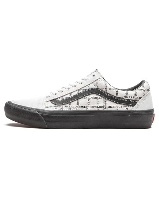 Vans White Supreme X Old Skool Pro 'Logo Pattern for men