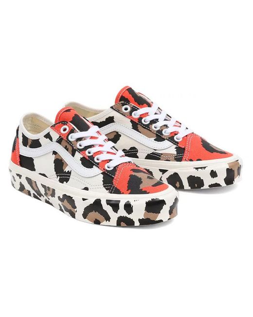 Vans White Animal Old Skool Tape Sneakers Black for men