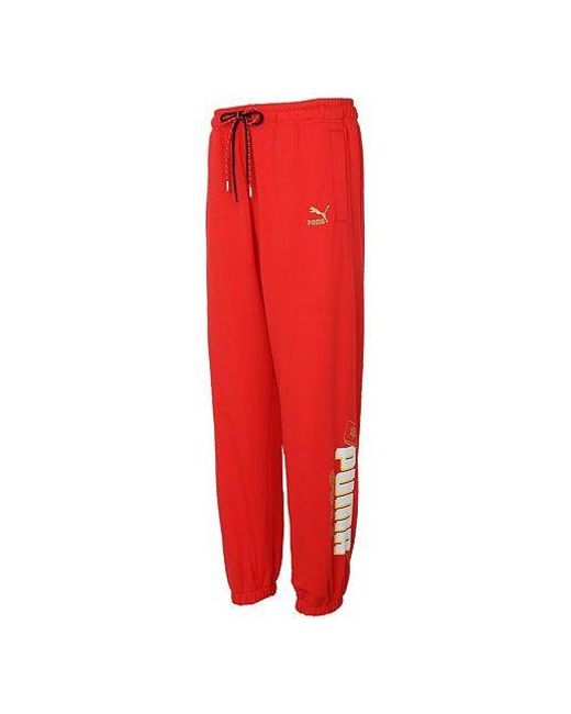 PUMA Red Yotox Sweatpants for men
