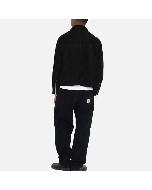 Stussy Black 8 Ball Suede Bing Jacket for men