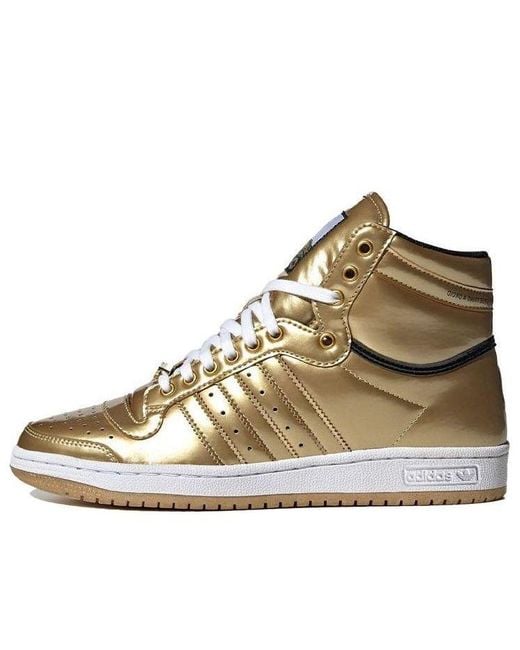 Adidas Brown X Star Wars Top Ten Hi 'C-3Po' for men