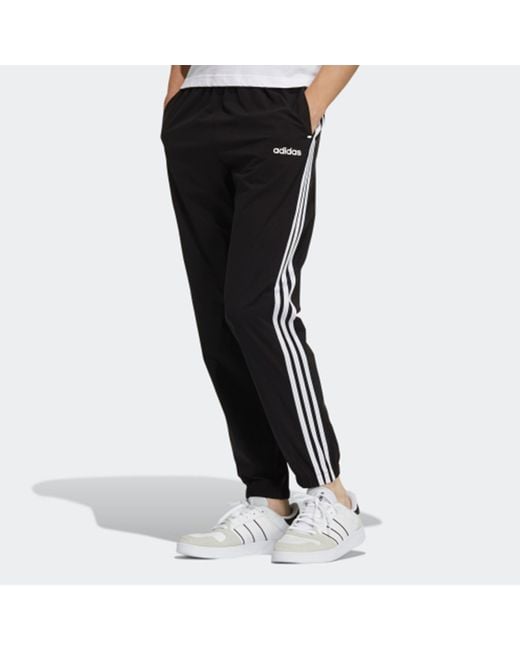 Adidas Black Neo M Ce 3S Wv Tp Side Stripe Casual Sports Bundle Feet Long Pants for men