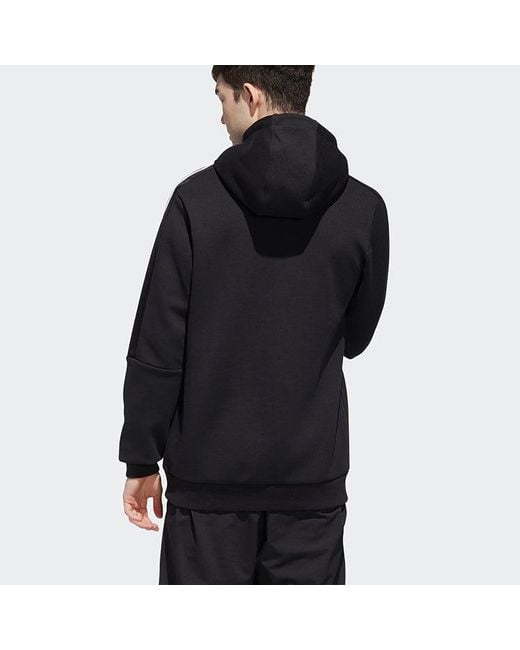 Adidas Blue Neo Cs Velour Hdy Sports Hooded Long Sleeves Pullover for men