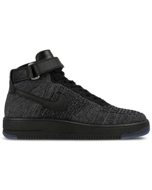 Nike Black Air Force 1 High Ultra Flyknit 'Dark' for men