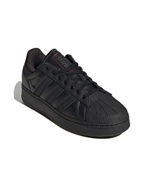 Adidas Black X Atmos Superstar Xlg Metallic' for men