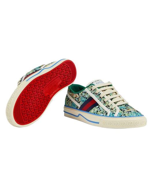 Gucci Blue (Wmns) Liberty Of London X Tennis 1977 'Floral